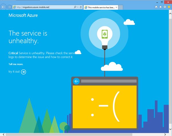 Azure Mobile Service with errors